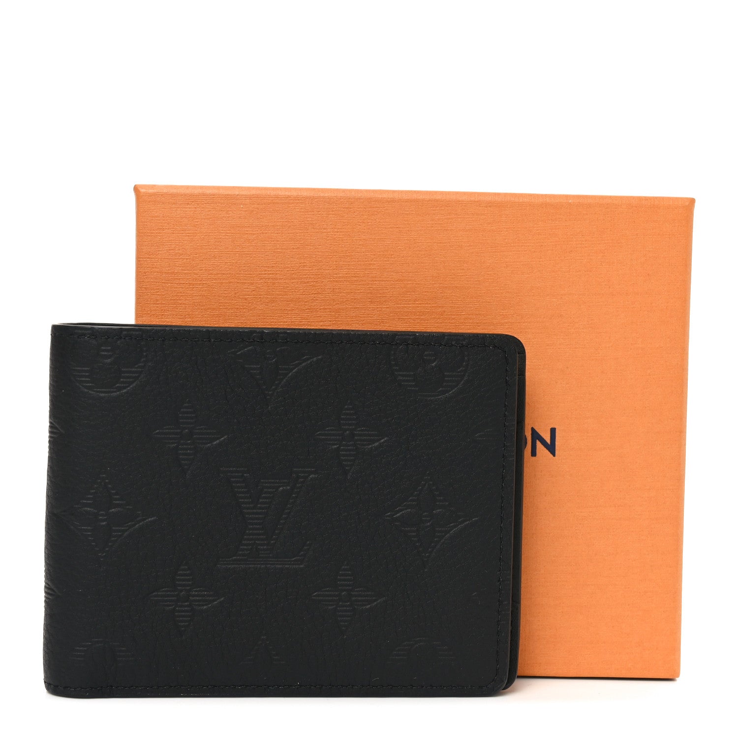 Louis Vuitton Calfskin Monogram Shadow Multiple Wallet Black 7 of 7