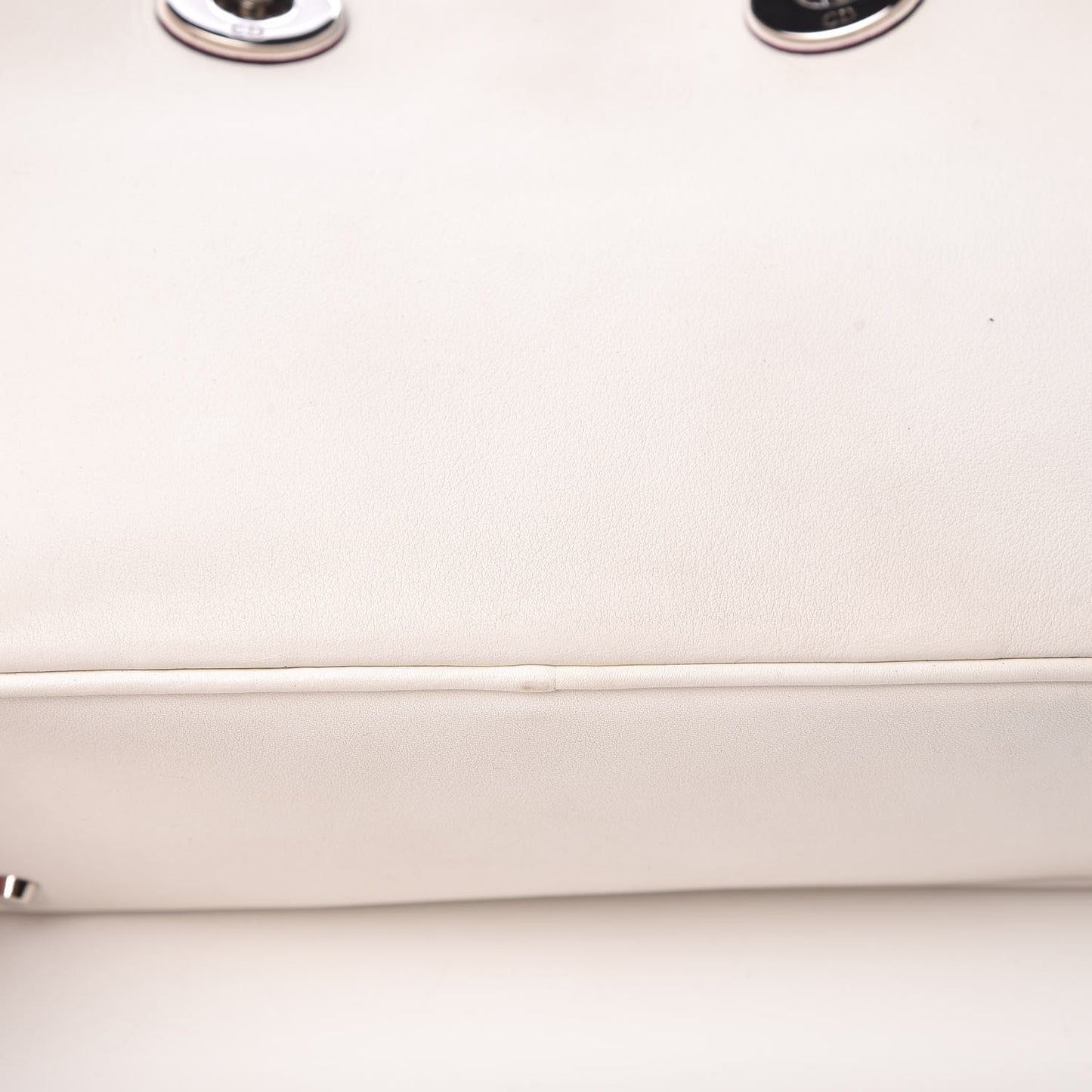 Calfskin Small Diorissimo White Grey