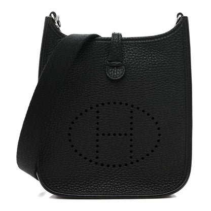 Hermes Taurillon Clemence Evelyne TPM Black 1 of 11