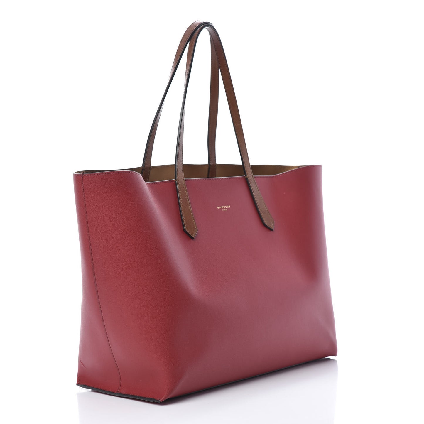 Calfskin Medium GV Shopper Tote Dark Red