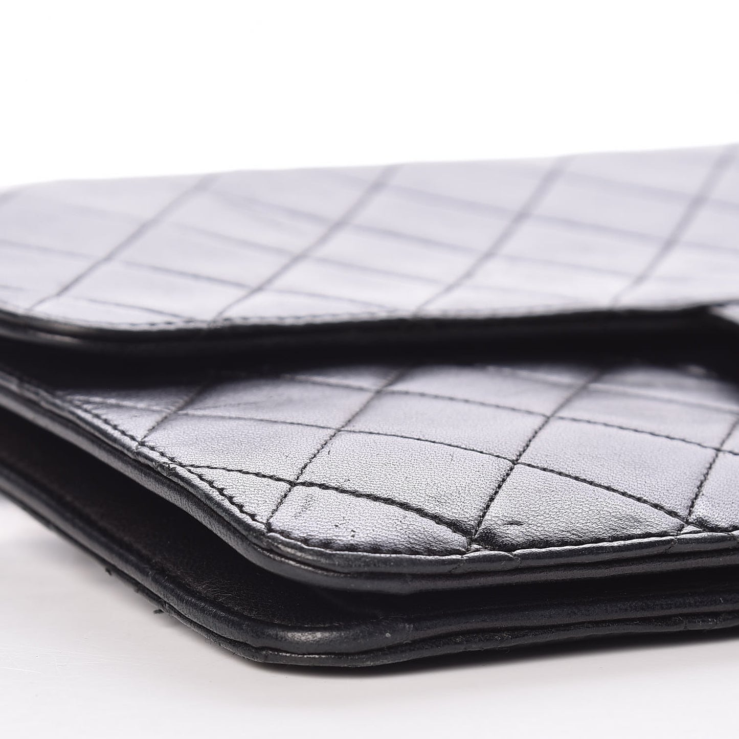 Lambskin Quilted Medium Single Flap Black