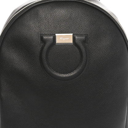 Salvatore Ferragamo Calfskin Gancio XL City Backpack Black 8 of 11