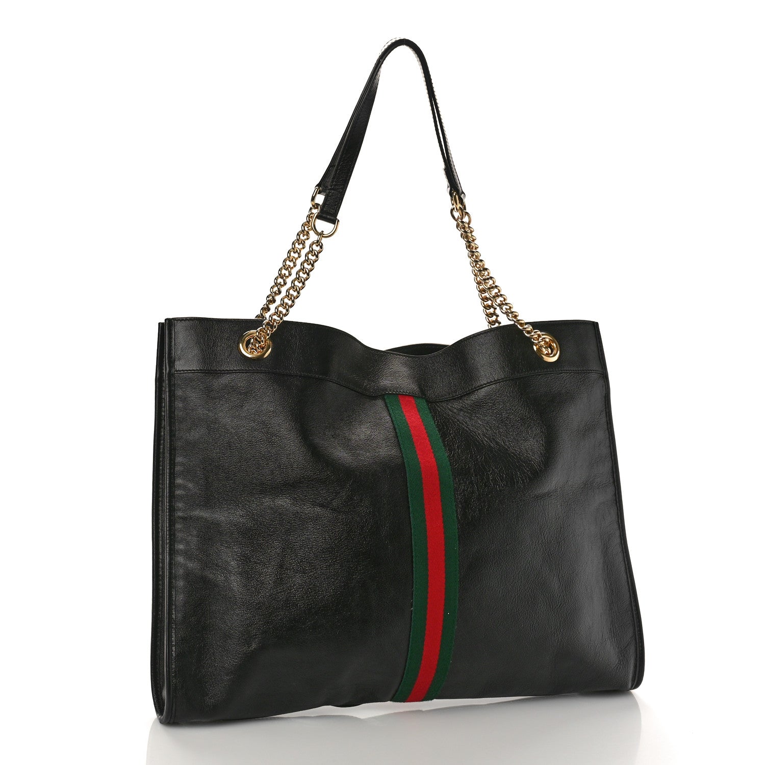 Gucci Calfskin Large Rajah Chain Tote Black 4 of 11
