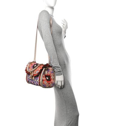 Dolce & Gabbana Raffia Crochet Embroidered Padlock Flap Satchel Multicolor 2 of 13