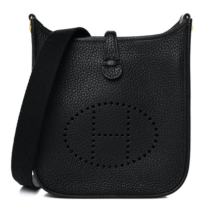 Hermes Taurillon Clemence Evelyne TPM Black 1 of 12