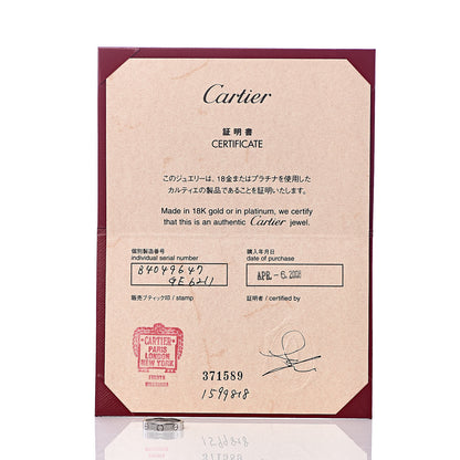 Cartier 18K White Gold 3.5mm LOVE Wedding Band Ring 47 4 5 of 5