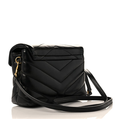 Saint Laurent Calfskin Y Quilted Monogram Toy Loulou Crossbody Bag Black 3 of 10