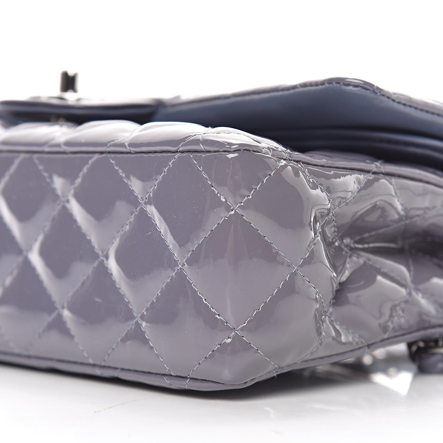 Chanel Patent Calfskin Quilted Medium Double Flap Light Purple 12 of 12