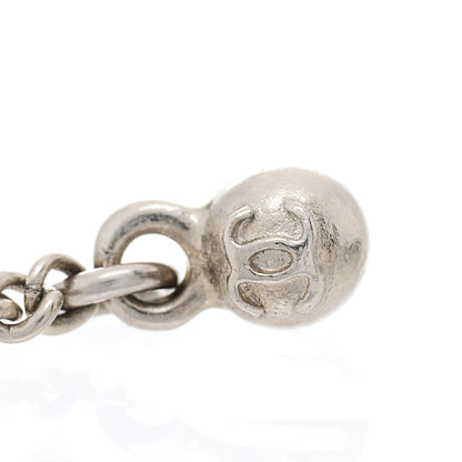 Chanel Baguette Crystal CC Drop Earrings Silver 3 of 3