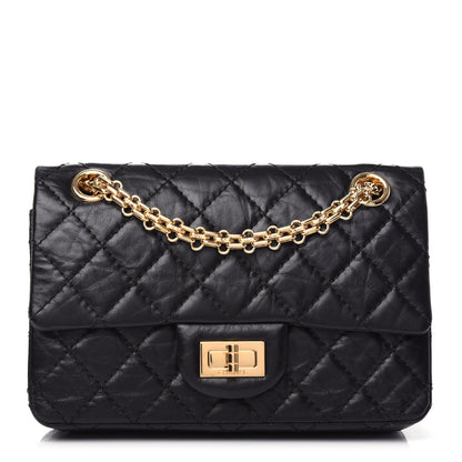 Chanel Aged Calfskin Quilted 2.55 Reissue Mini Flap Black 1 of 10
