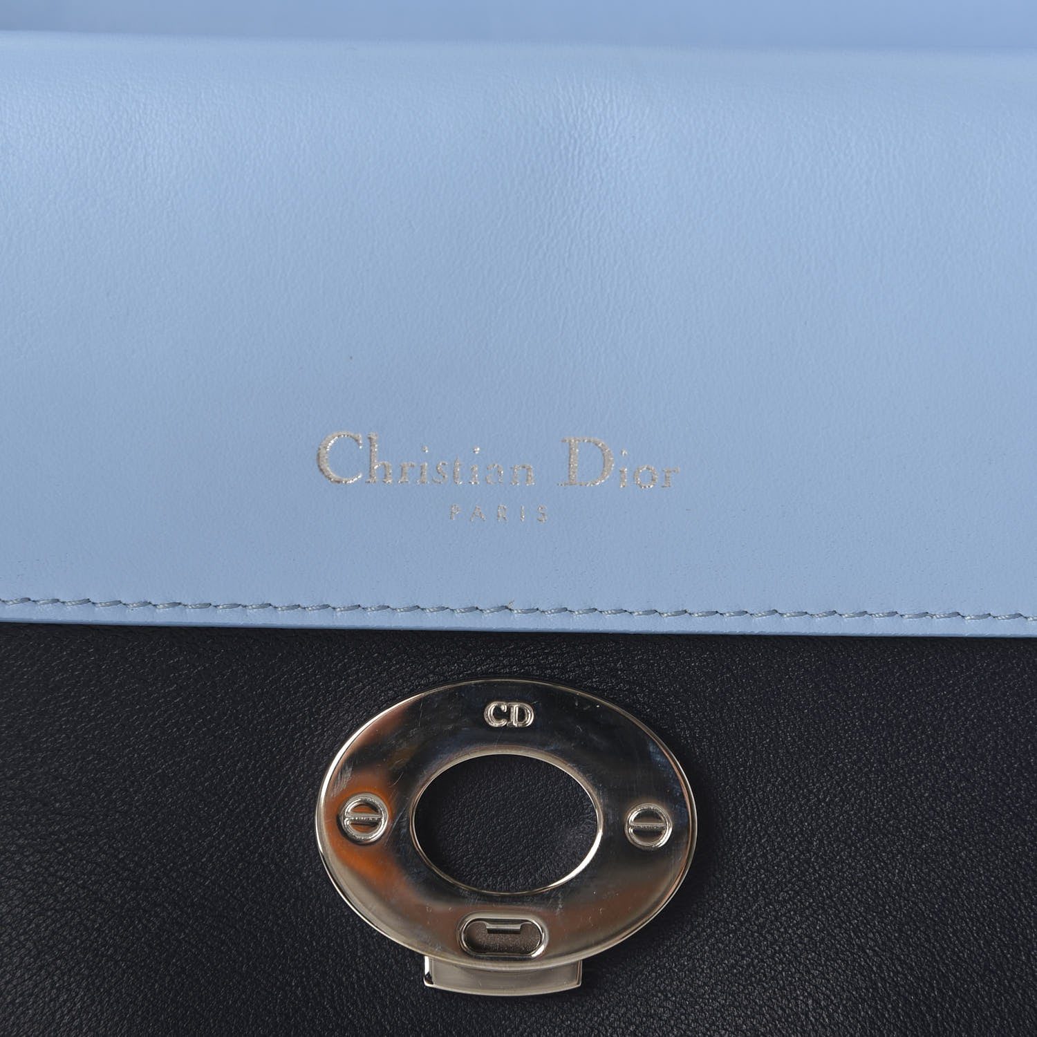 Christian Dior Smooth Calfskin Small Tri-Color Be Dior Flap Navy Blue 8 of 9