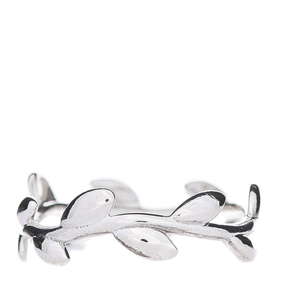 Tiffany Sterling Silver Paloma Picasso Narrow Olive Leaf Band Ring 52 6 3 of 5