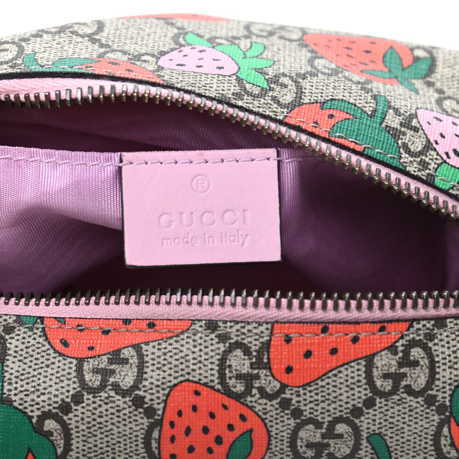Gucci GG Supreme Monogram Strawberry Cosmetic Case 6 of 9