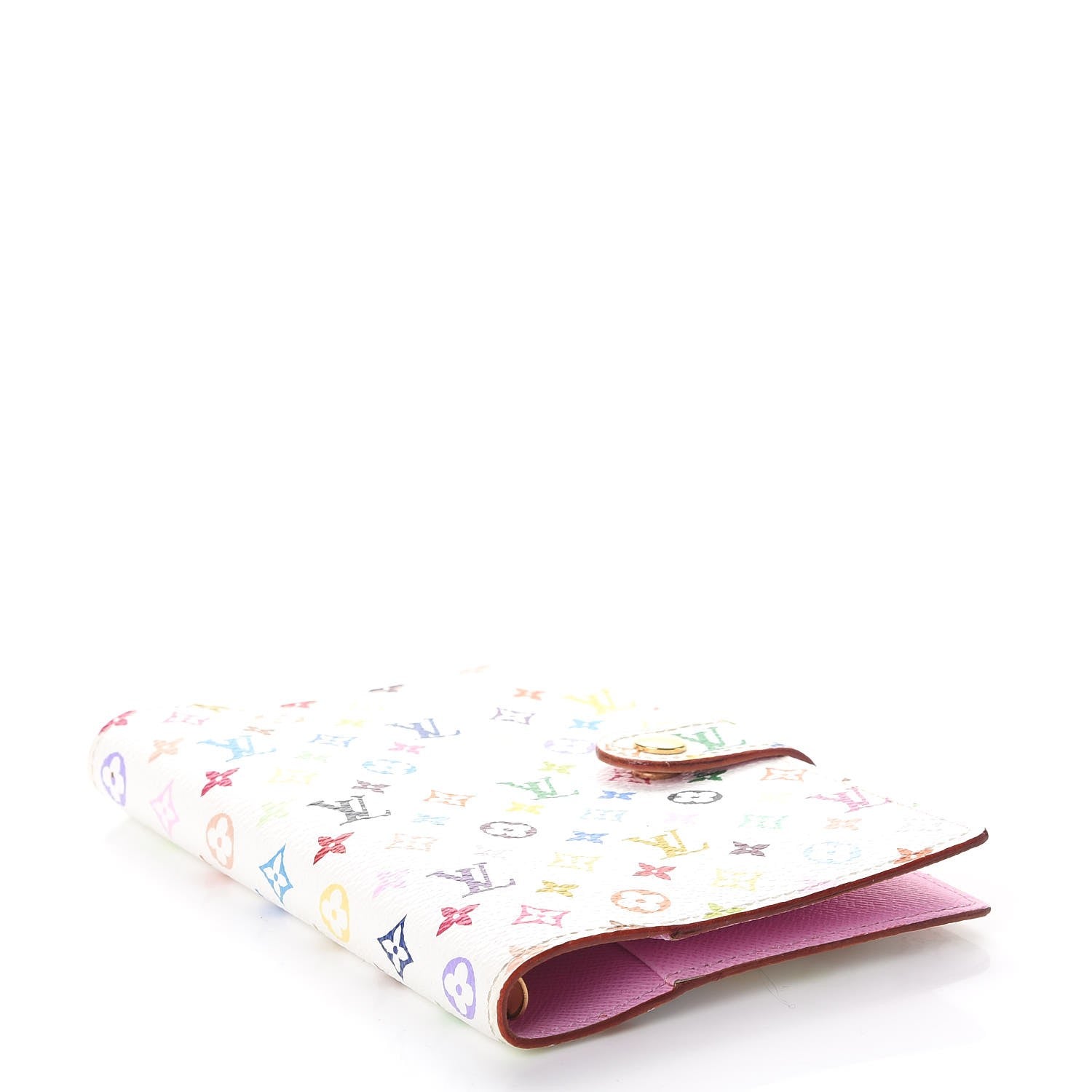 Louis Vuitton Monogram Multicolor Small Ring Agenda Cover White Litchi 4 of 7