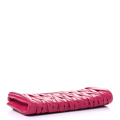 Miu Miu Nappa Matelasse Lux Wristlet Fuxia 4 of 8