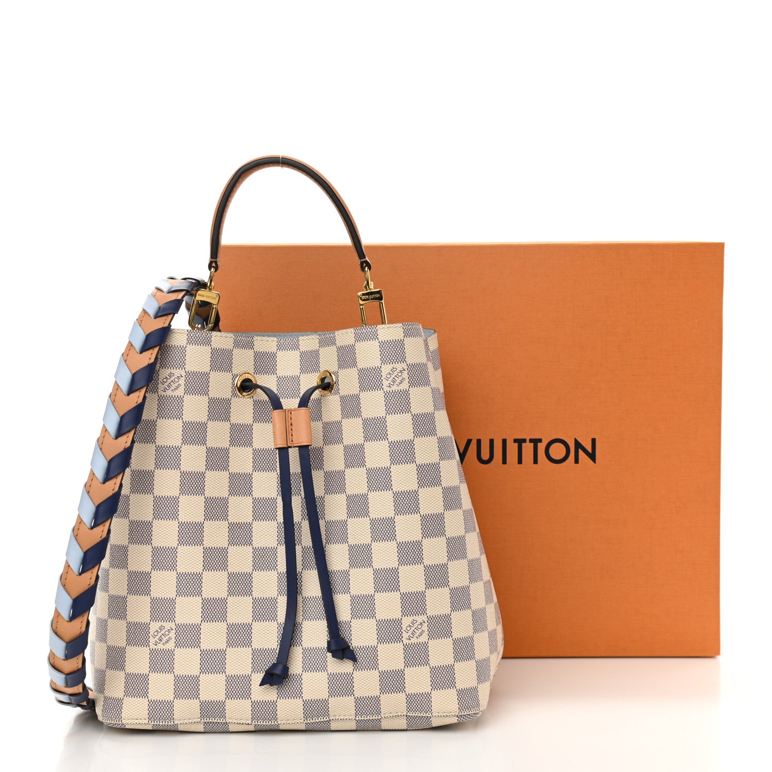 Louis Vuitton Damier Azur Braided Neonoe MM Blue 12 of 12
