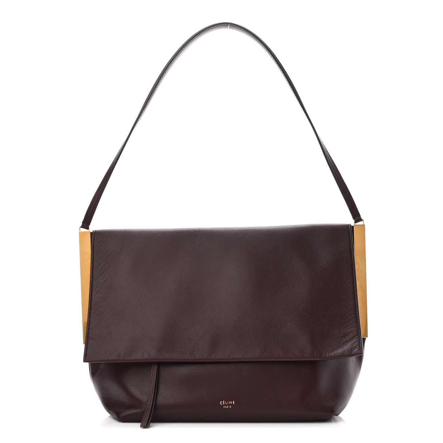 Smooth Calfskin Blade Flap Burgundy