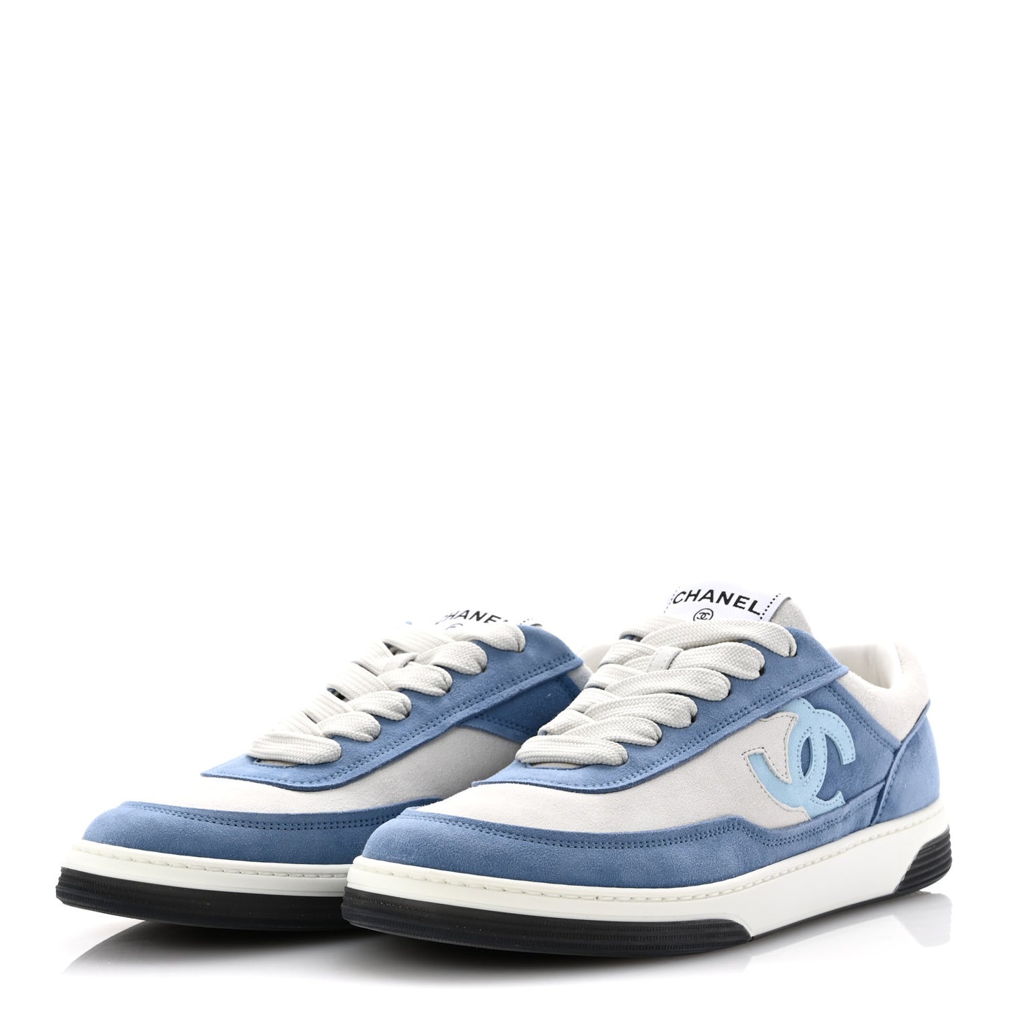 Suede Kidskin Womens CC Sneakers 39 White Blue