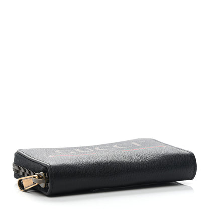 Gucci Calfskin Logo Zip Around Card Case Black 4 of 7