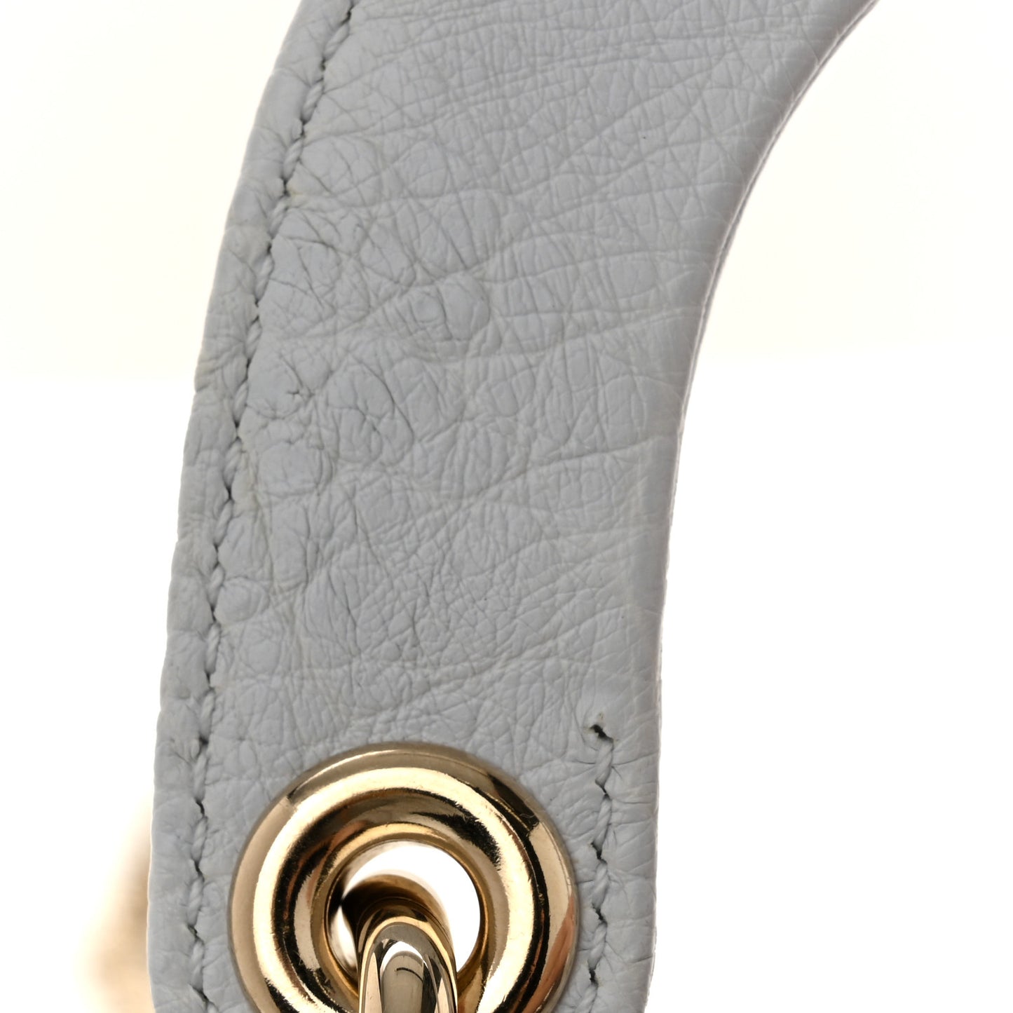 Ostrich Mini Lady Dior Light Blue
