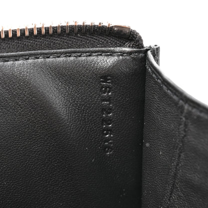 Hermes Shiny Porosus Crocodile Lisse Kelly Cadena Clutch Black 7 of 11
