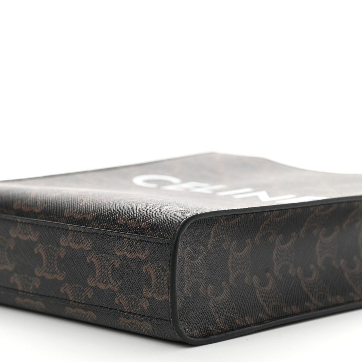 Triomphe Canvas Calfskin Mini Vertical Cabas Tan