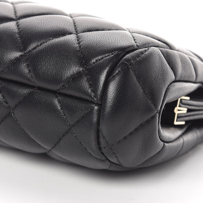 Chanel Lambskin Quilted Clutch Black 10 of 11