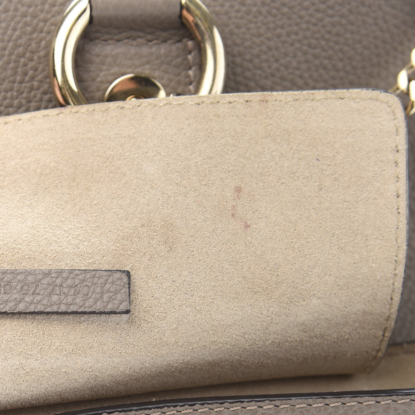 Calfskin Mini Faye Shoulder Bag Motty Grey