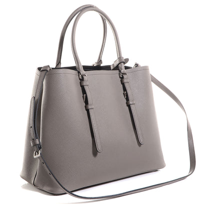 Prada Saffiano Cuir Double Handle Tote Argilla 3 of 14
