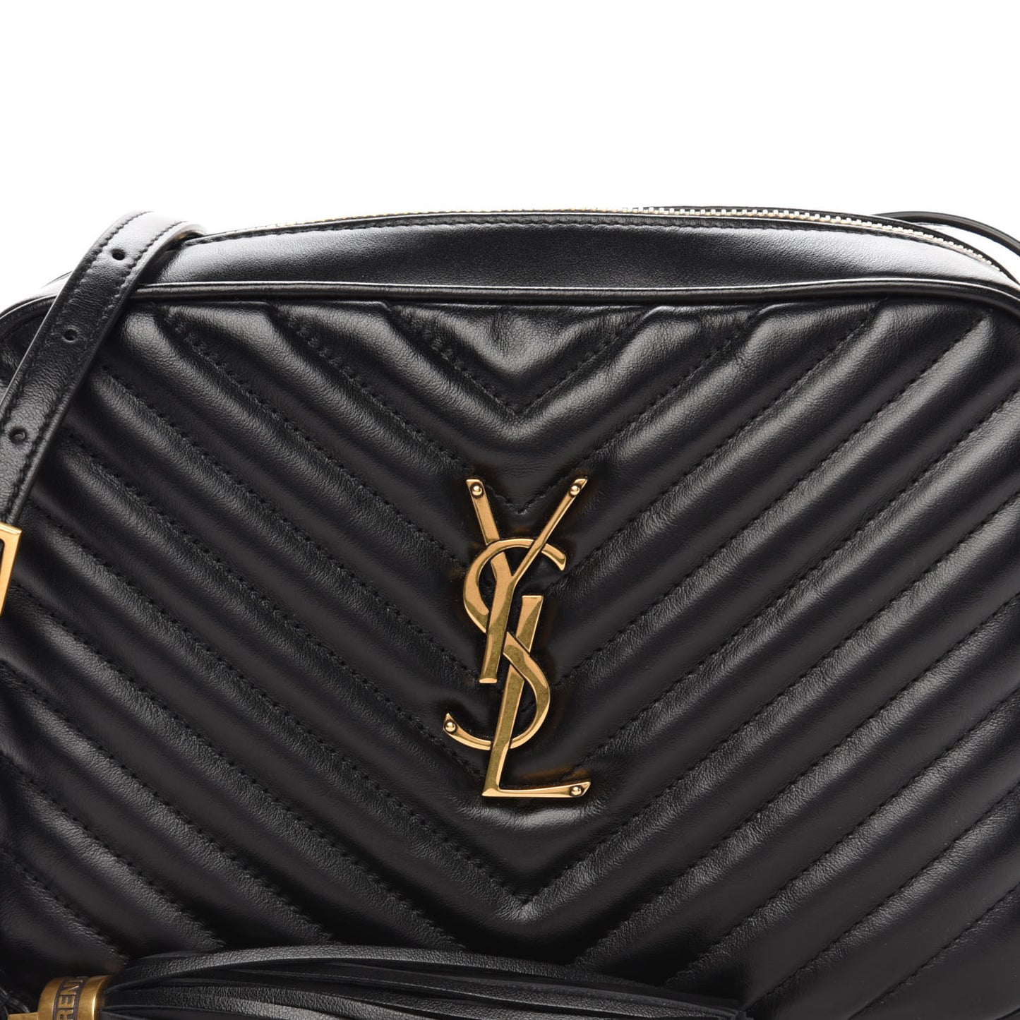 Calfskin Matelasse Monogram Lou Camera Bag Black
