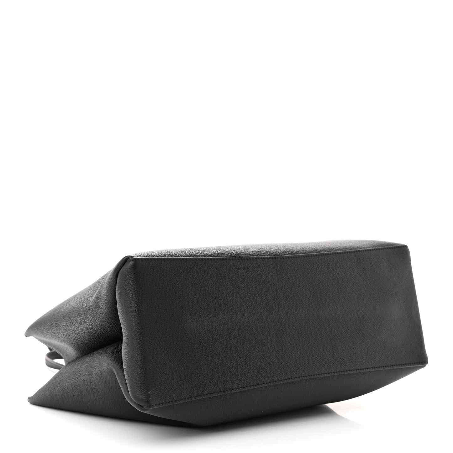 Grained Calfskin Lockme Shopper Black