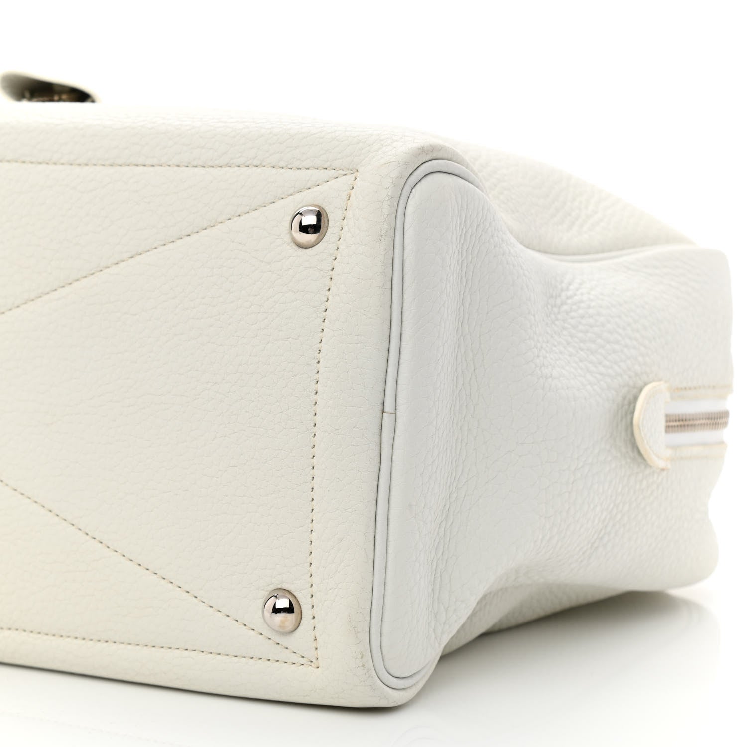 Hermes Taurillon Clemence Victoria II 35 White 10 of 14