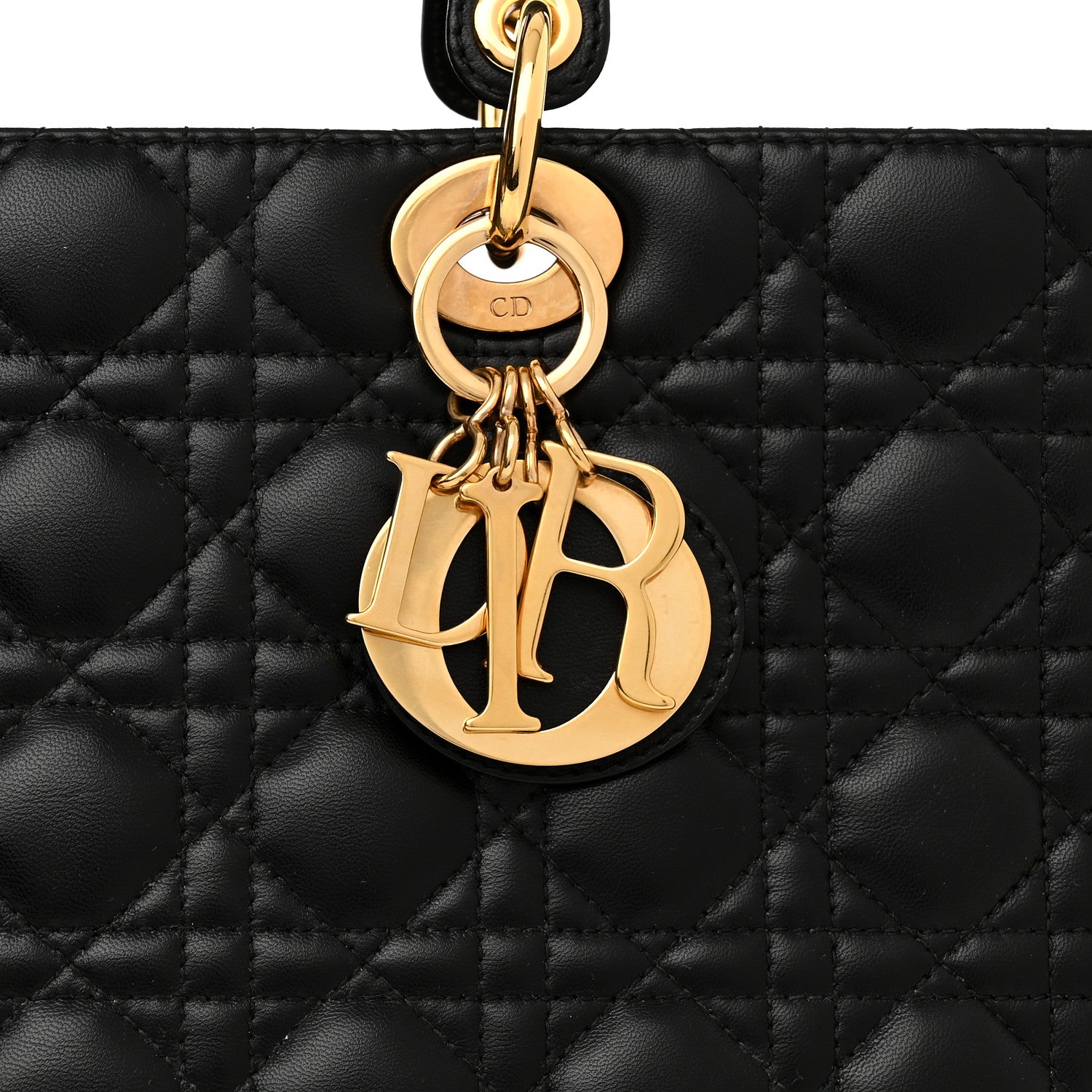 Christian Dior Lambskin Cannage Large Lady Dior Black 8 of 13