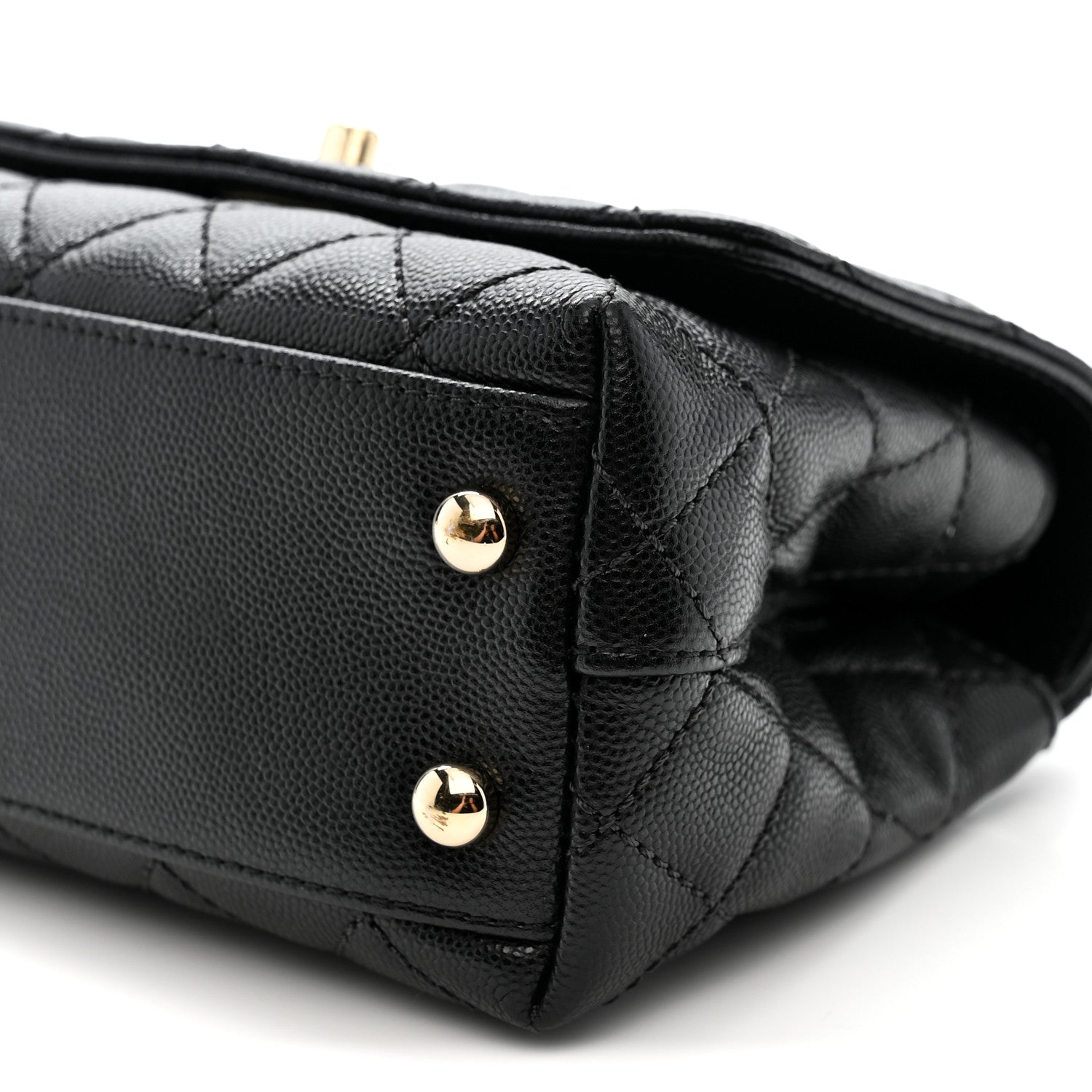 Chanel Caviar Quilted Extra Mini Coco Handle Flap Black 10 of 11
