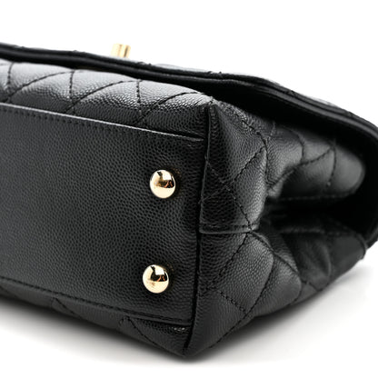 Chanel Caviar Quilted Extra Mini Coco Handle Flap Black 10 of 11
