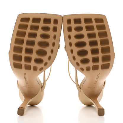 Bottega Veneta Lambskin Stretch Multi Strap 90mm Sandals 35 Cane Sugar 5 of 7