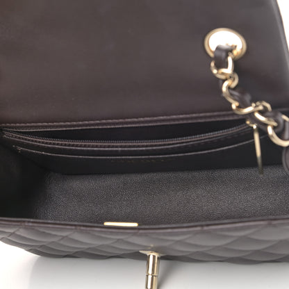 Chanel Lambskin Quilted Mini Rectangular Flap Dark Brown 4 of 5