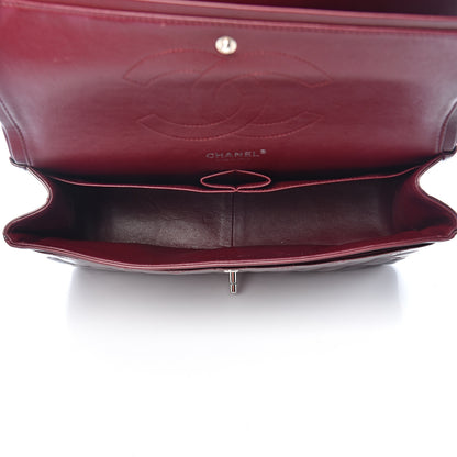 Chanel Striated Patent Quilted Jumbo Double Flap Burgundy 4 of 17