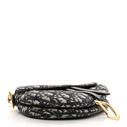 Christian Dior Oblique Saddle Bag Blue 4 of 10