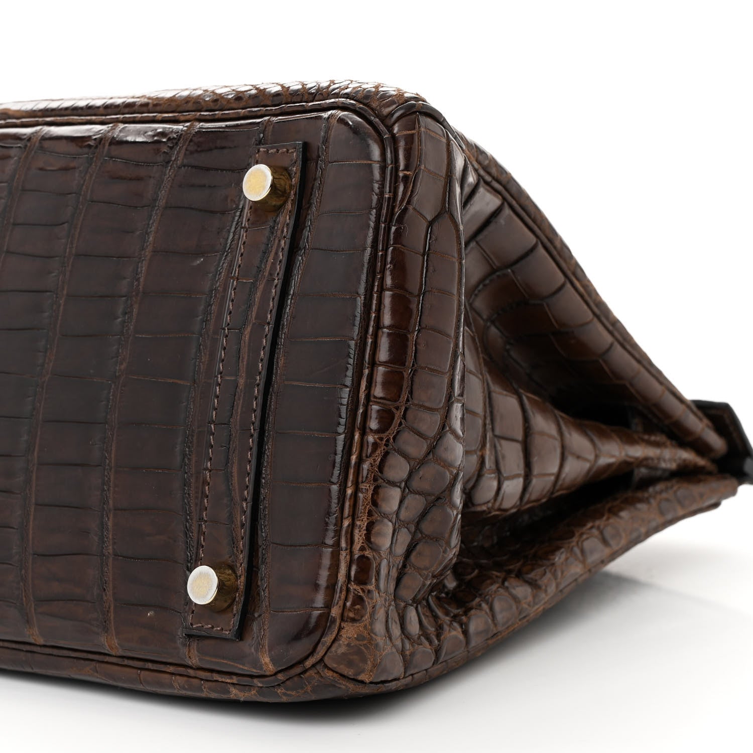 Hermes Matte Porosus Crocodile Birkin 30 Havane 10 of 21