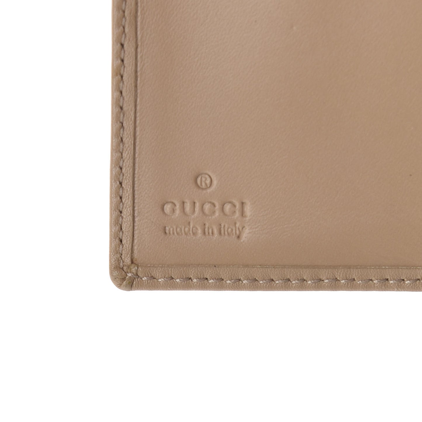 Monogram Card Case Beige