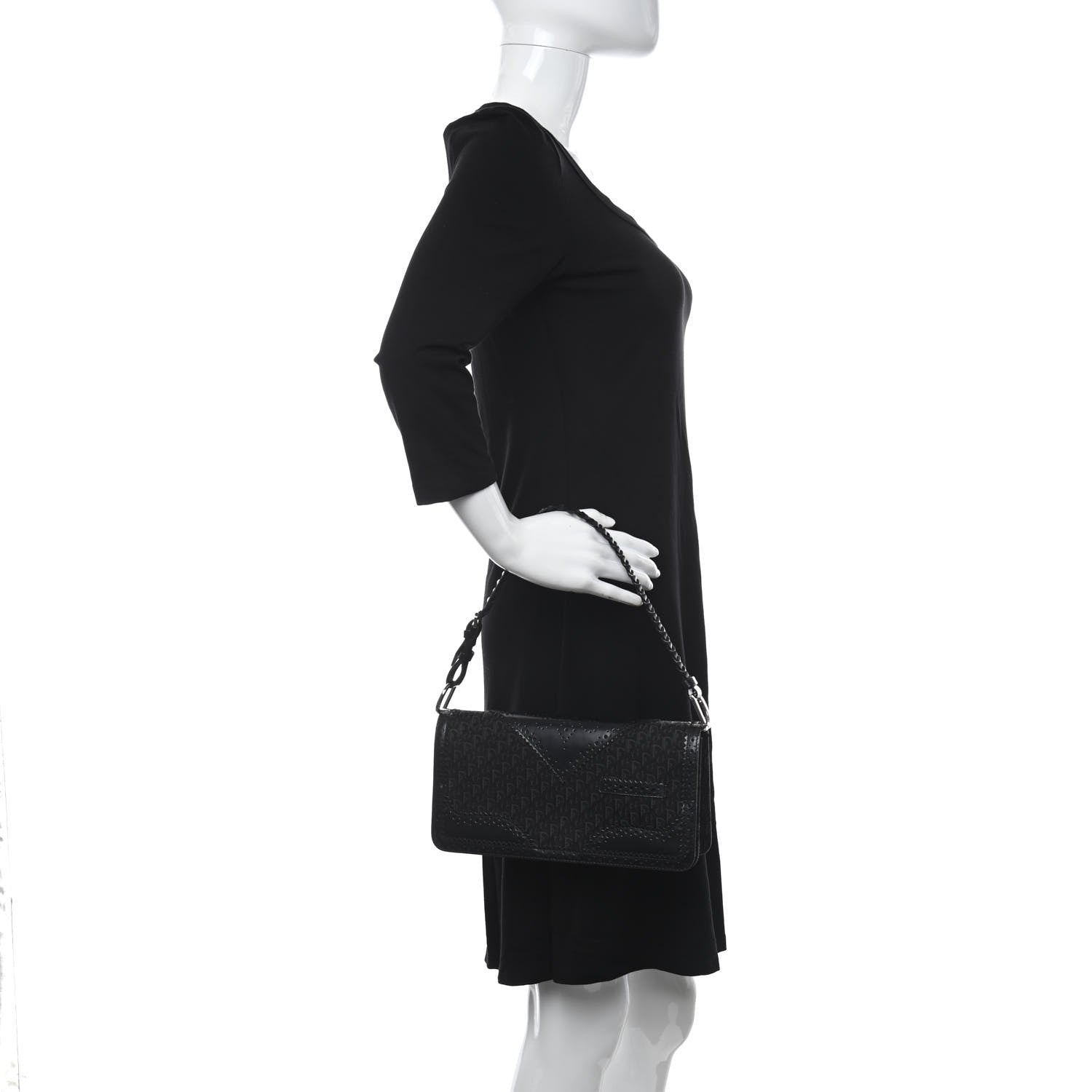Christian Dior Monogram D Trick Shoulder Bag Black 2 of 13