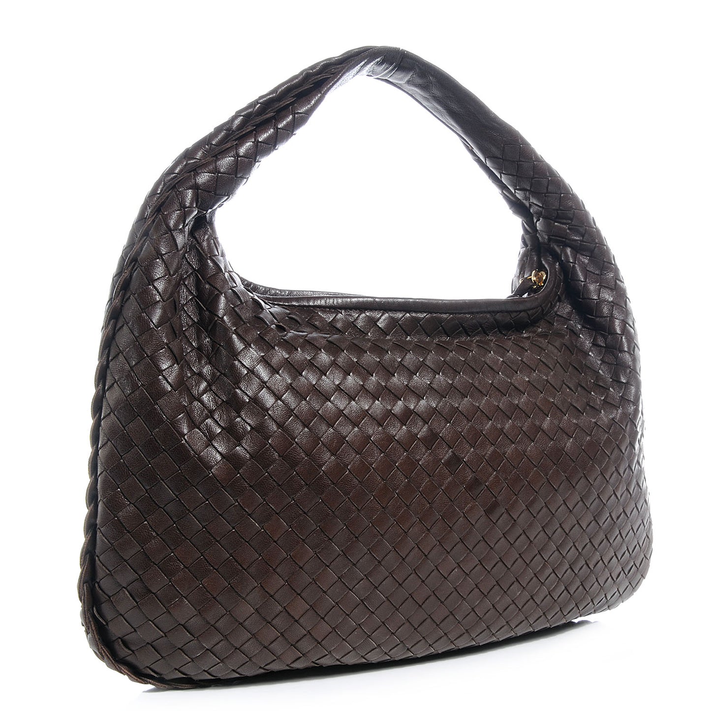 Nappa Intrecciato Medium Veneta Hobo Ebano