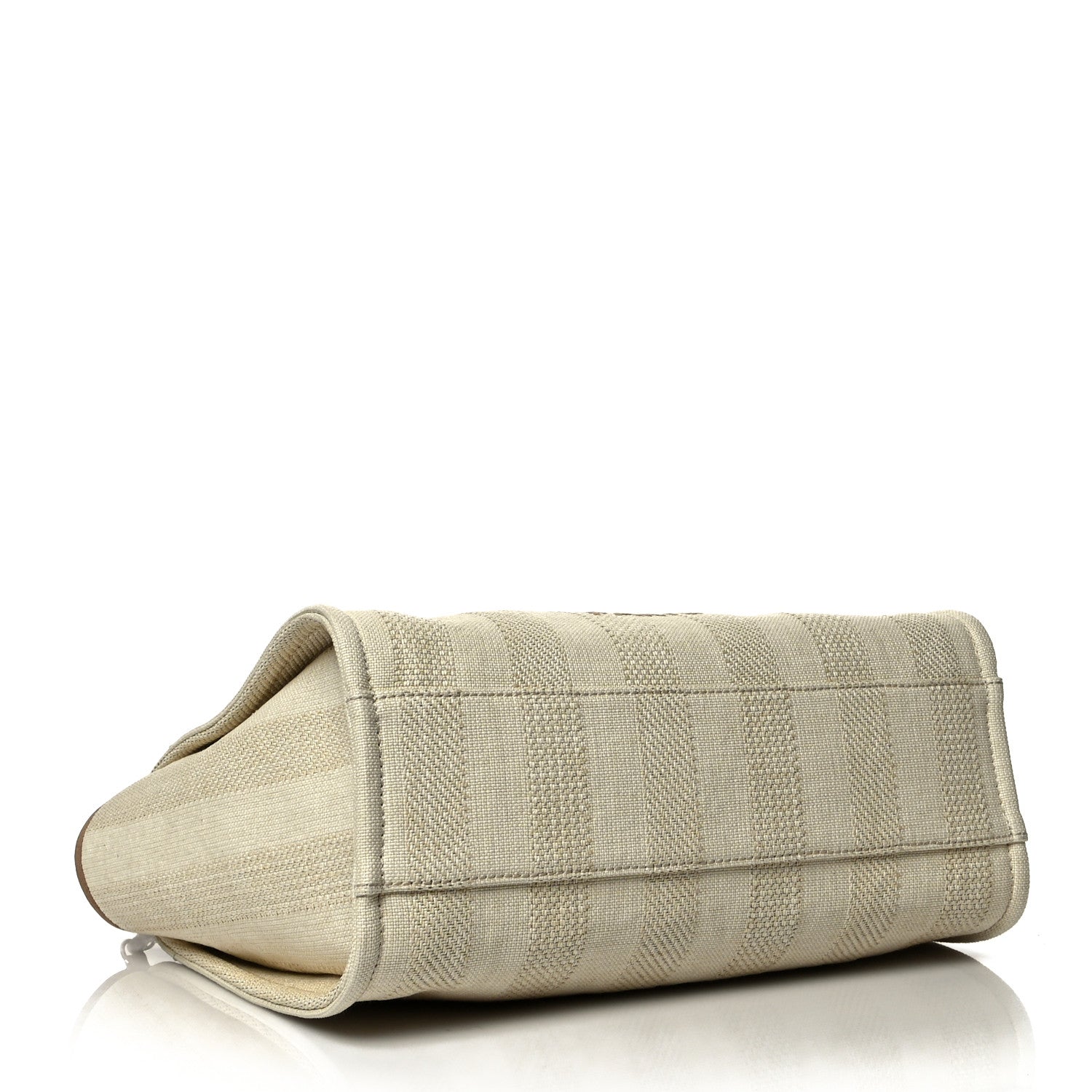 Chanel Mixed Fibers Calfskin Striped Small Deauville Tote Beige 4 of 10