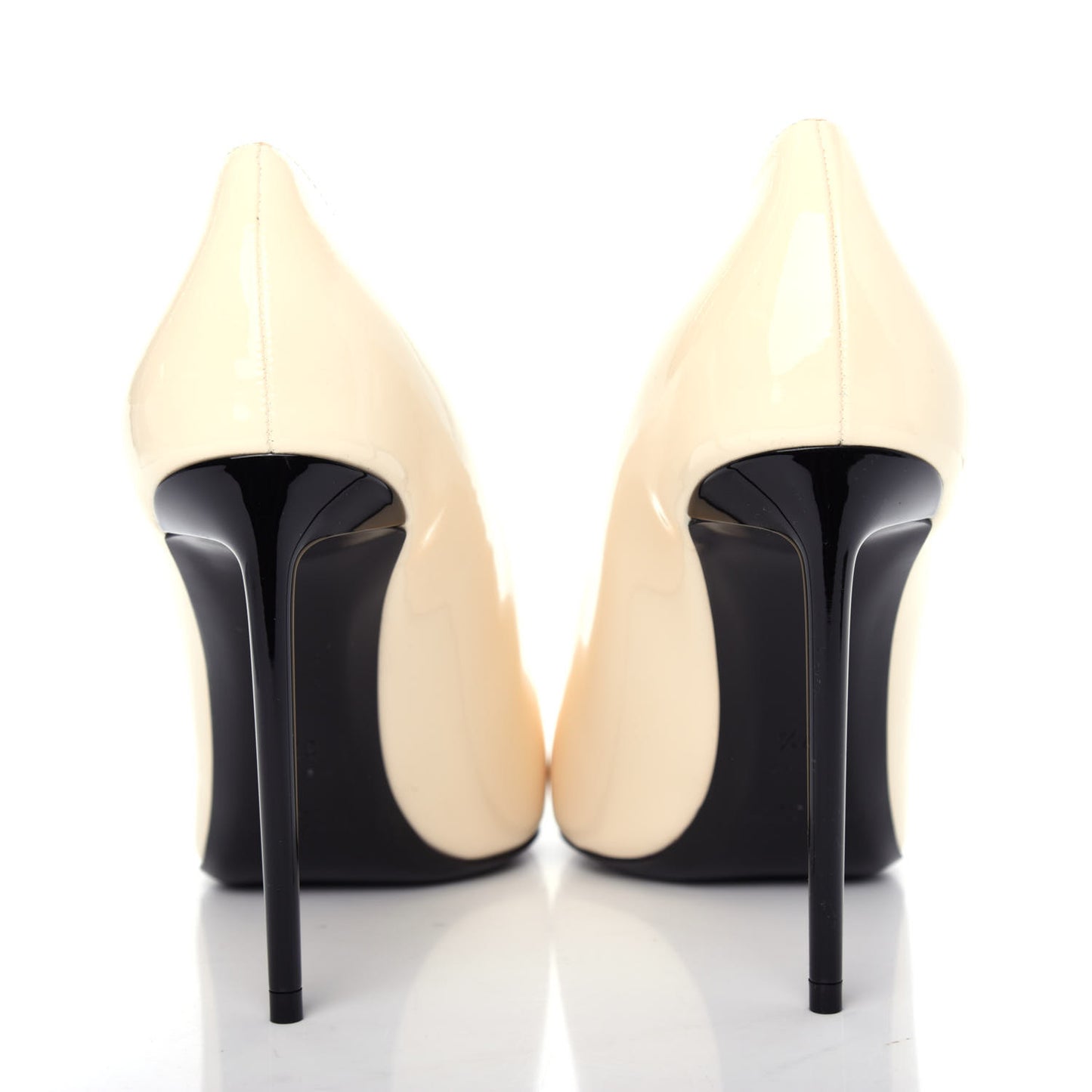 Patent Calfskin Teddy High Vamp 105 Pumps 37.5 White