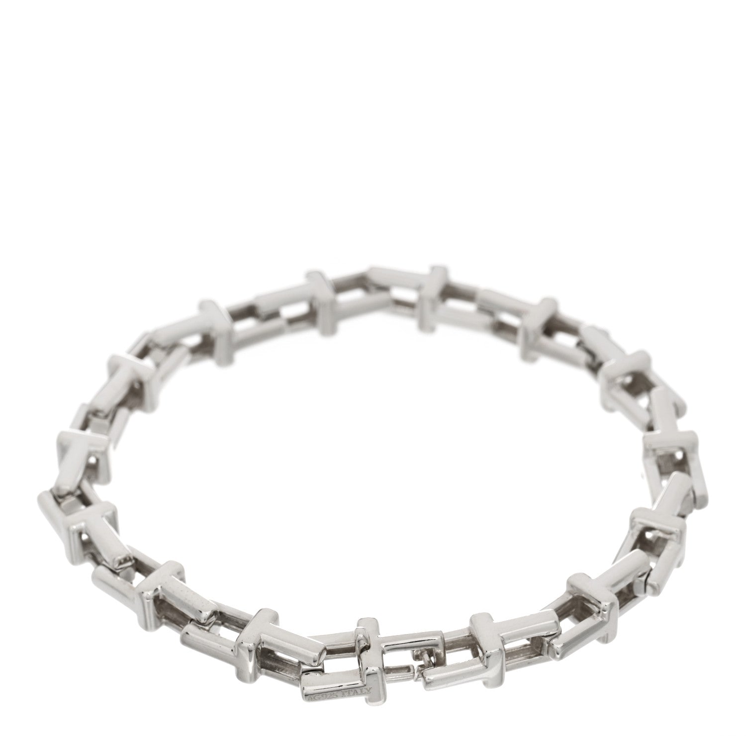 Tiffany Sterling Silver T Chain Bracelet 2 of 5
