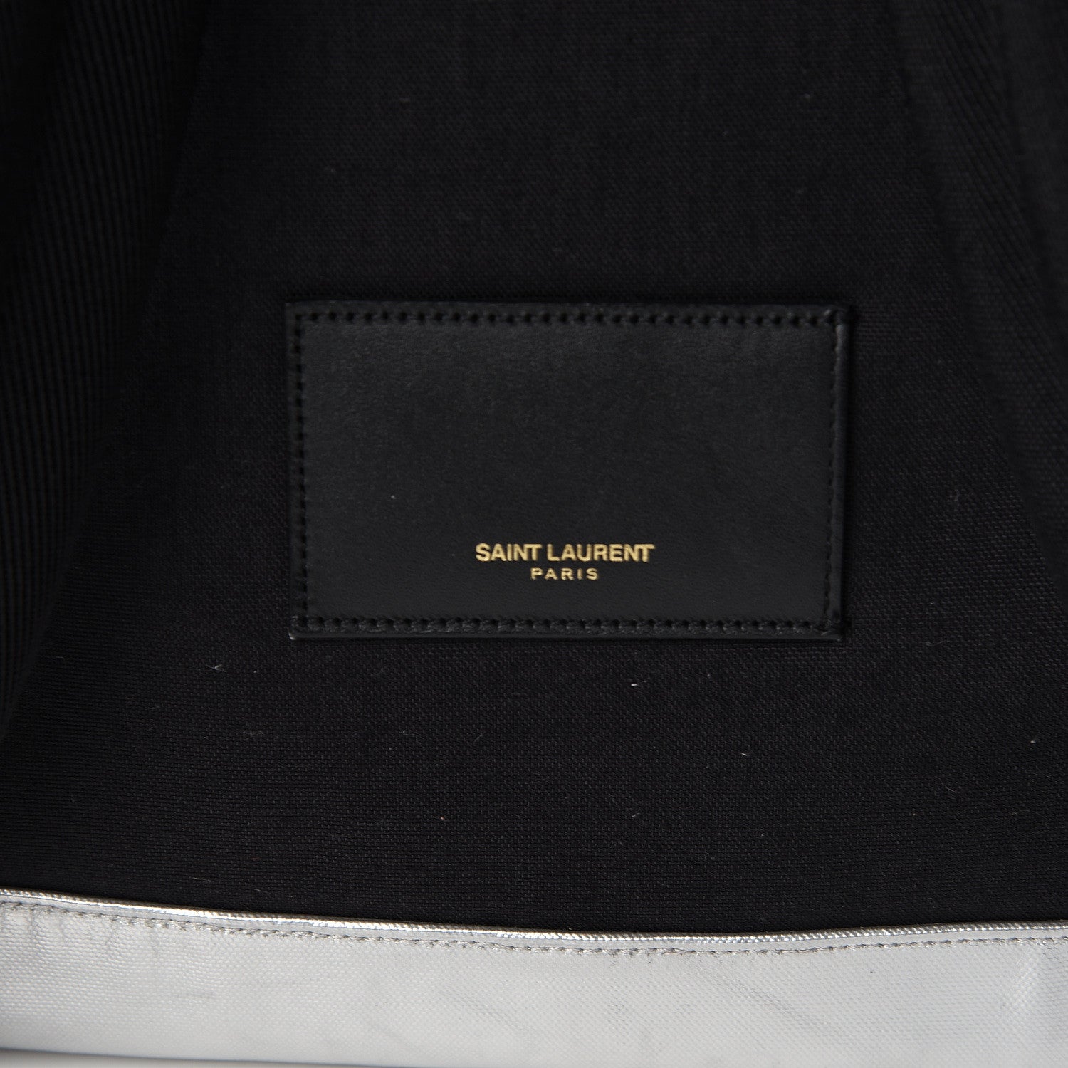 Saint Laurent Nylon Metallic Hunting Backpack Silver 12 of 17