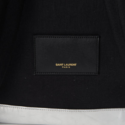 Saint Laurent Nylon Metallic Hunting Backpack Silver 12 of 17