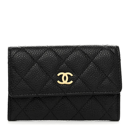 Chanel Caviar Quilted Flap Card Holder Black 1 of 9