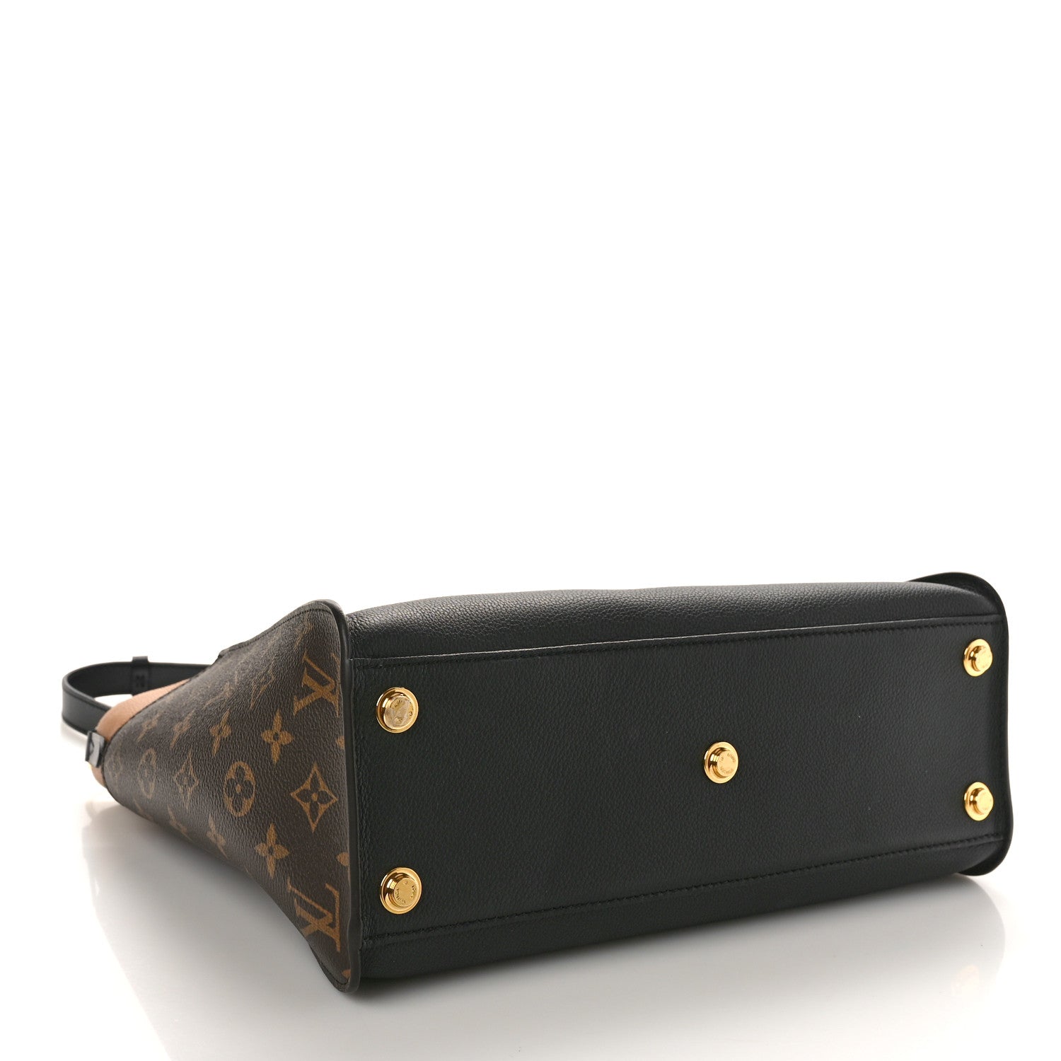 Louis Vuitton Calfskin Monogram On My Side MM Black 4 of 9